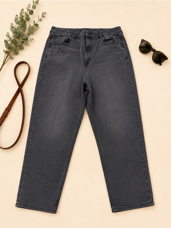 American Eagle Outfitters Denim - American Eagle Curvy Mom Jeans Gray Wash Stretch Denim Women’s 20 Long